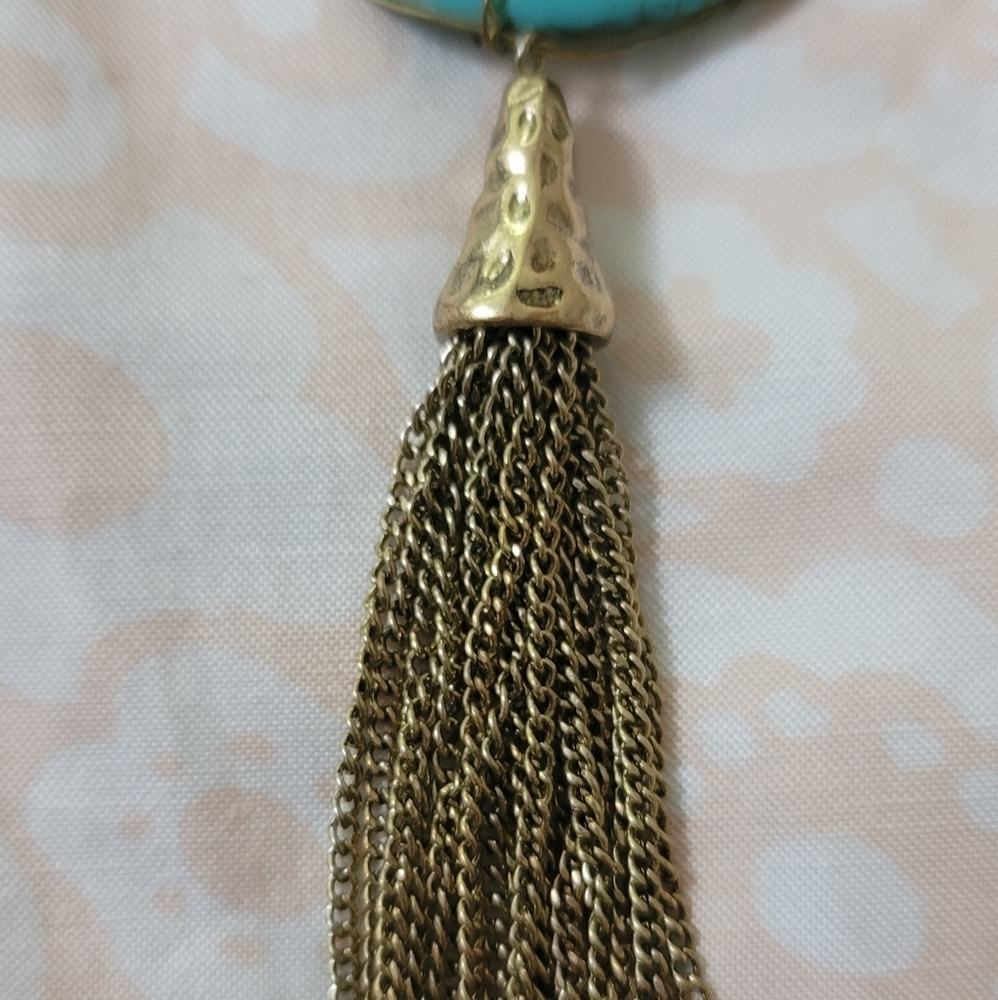 Natural Stone Tassel Boho Necklace - Picture 6 of 9
